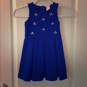Little girls royal blue dress